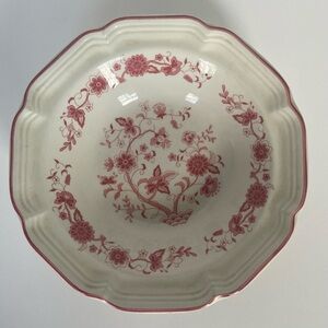 Hankook Pink Floral Ceramic Bowl Vintage 90s/00s Korea Retro Flower Decor EUC